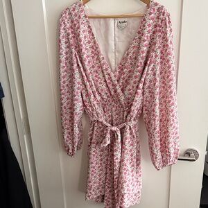 Amalfi Pink Floral V-Neck Romper